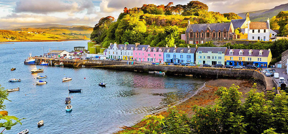 Portree on the Isle of Skye is a popular fishing town where our book shop is located